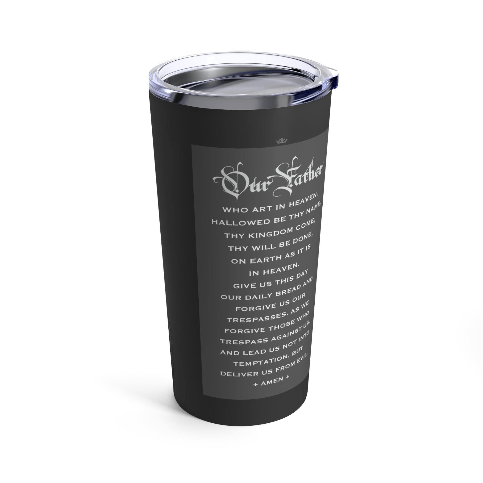 Sacred Heart of Jesus Lord's Prayer Tumbler 20 oz. (Ash) - VENXARA®