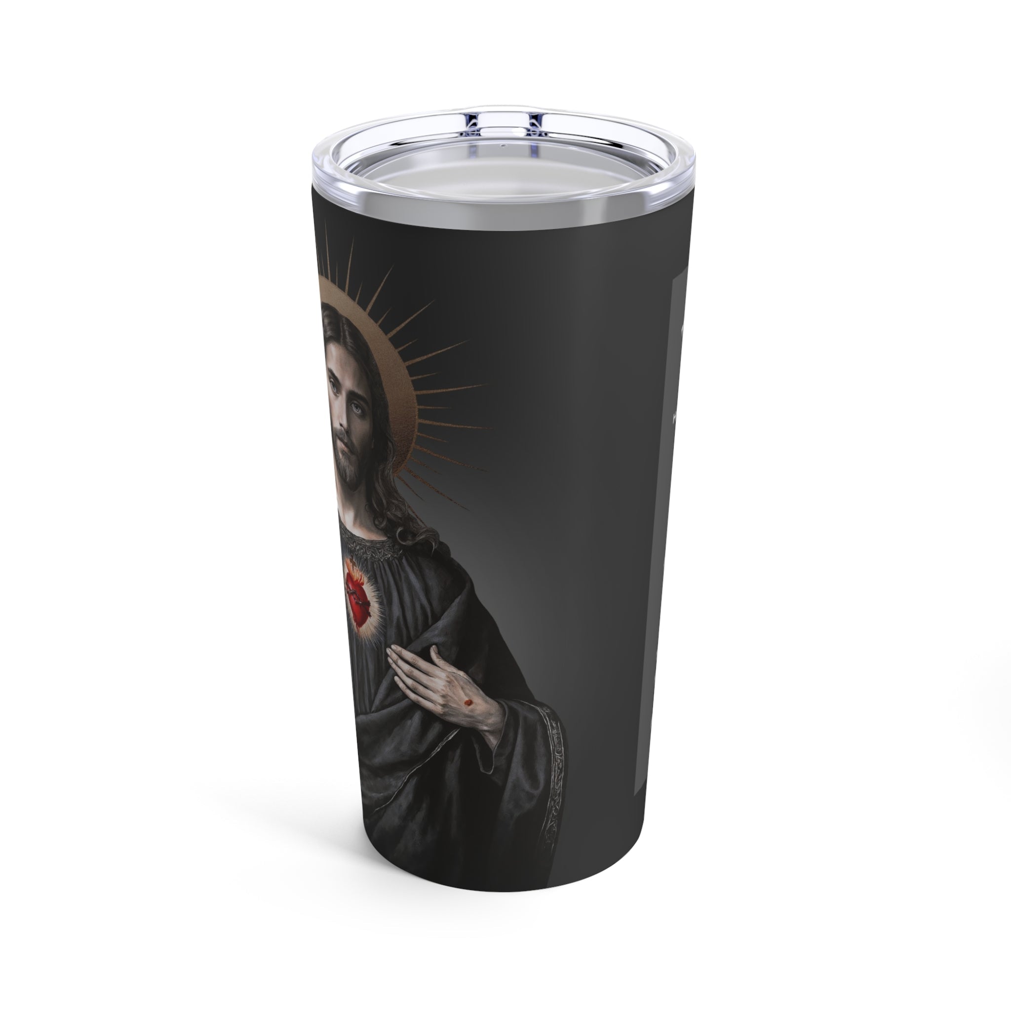 Sacred Heart of Jesus Lord's Prayer Tumbler 20 oz. (Ash) - VENXARA®