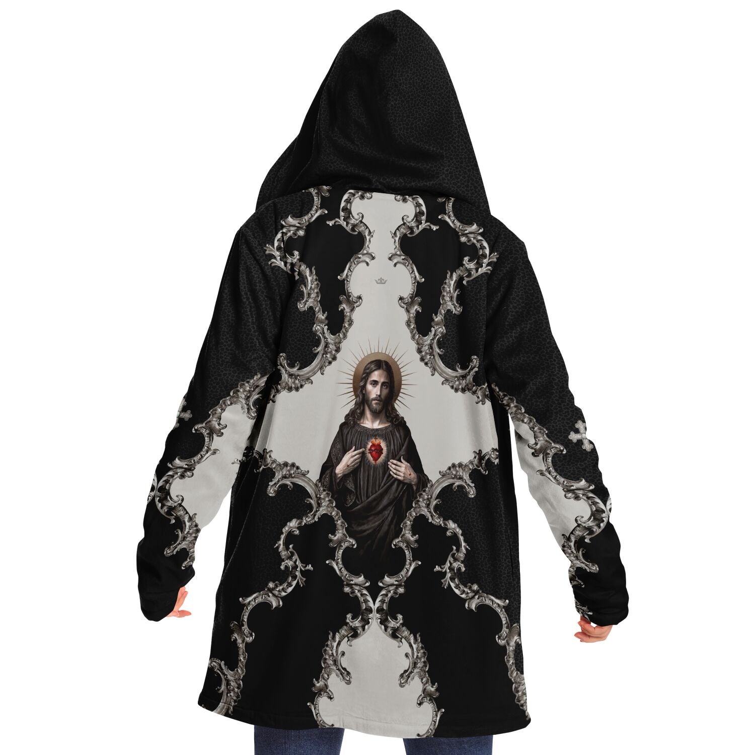 Sacred Heart of Jesus Microfleece Cloak (Baroque Leopard) - VENXARA®