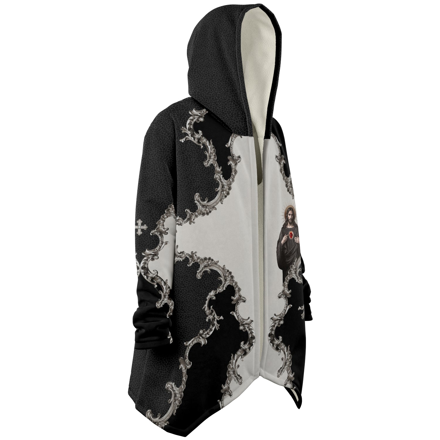 Sacred Heart of Jesus Microfleece Cloak (Baroque Leopard) - VENXARA®