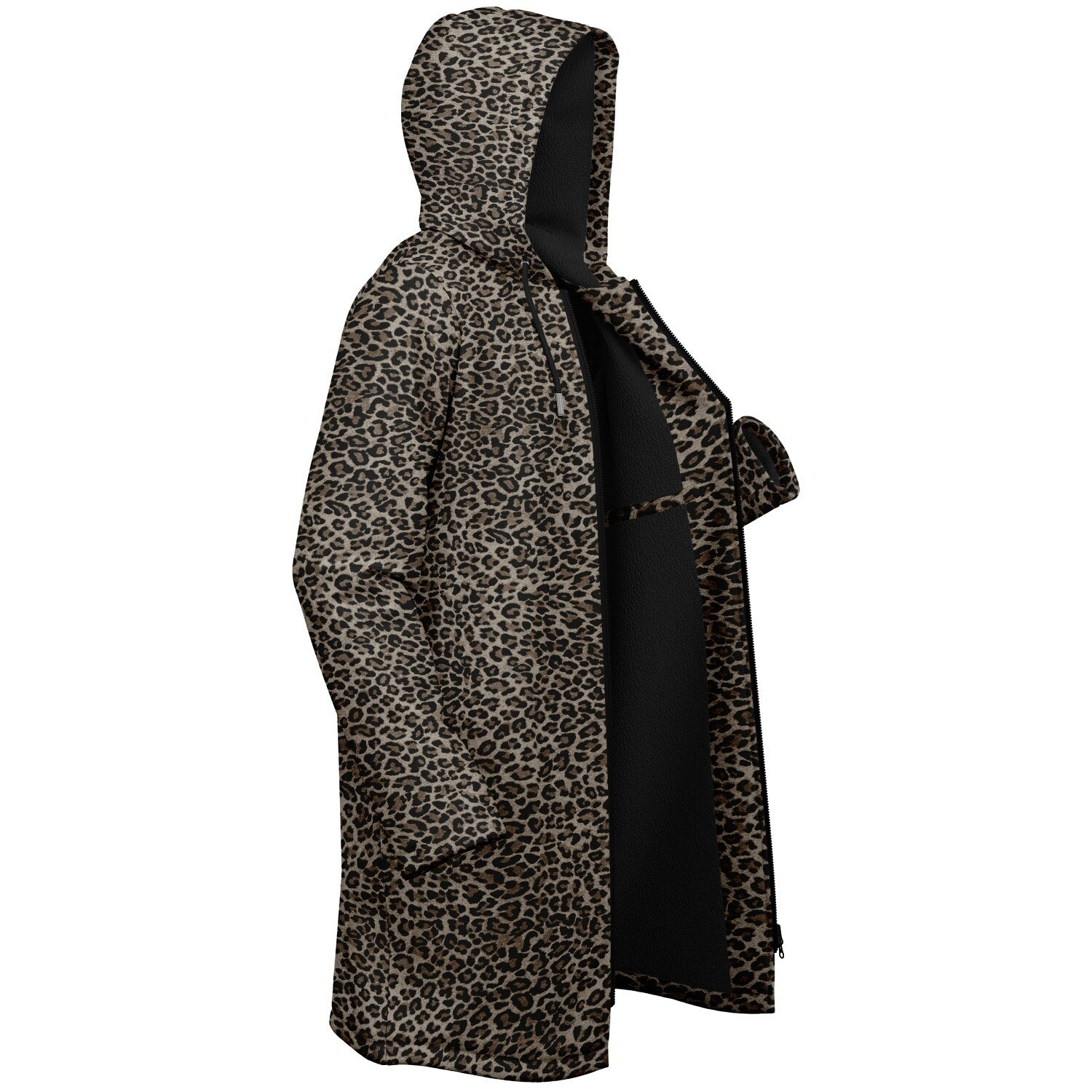 Sacred Heart of Jesus Zipper Microfleece Cloak (Bold Leopard) - VENXARA®