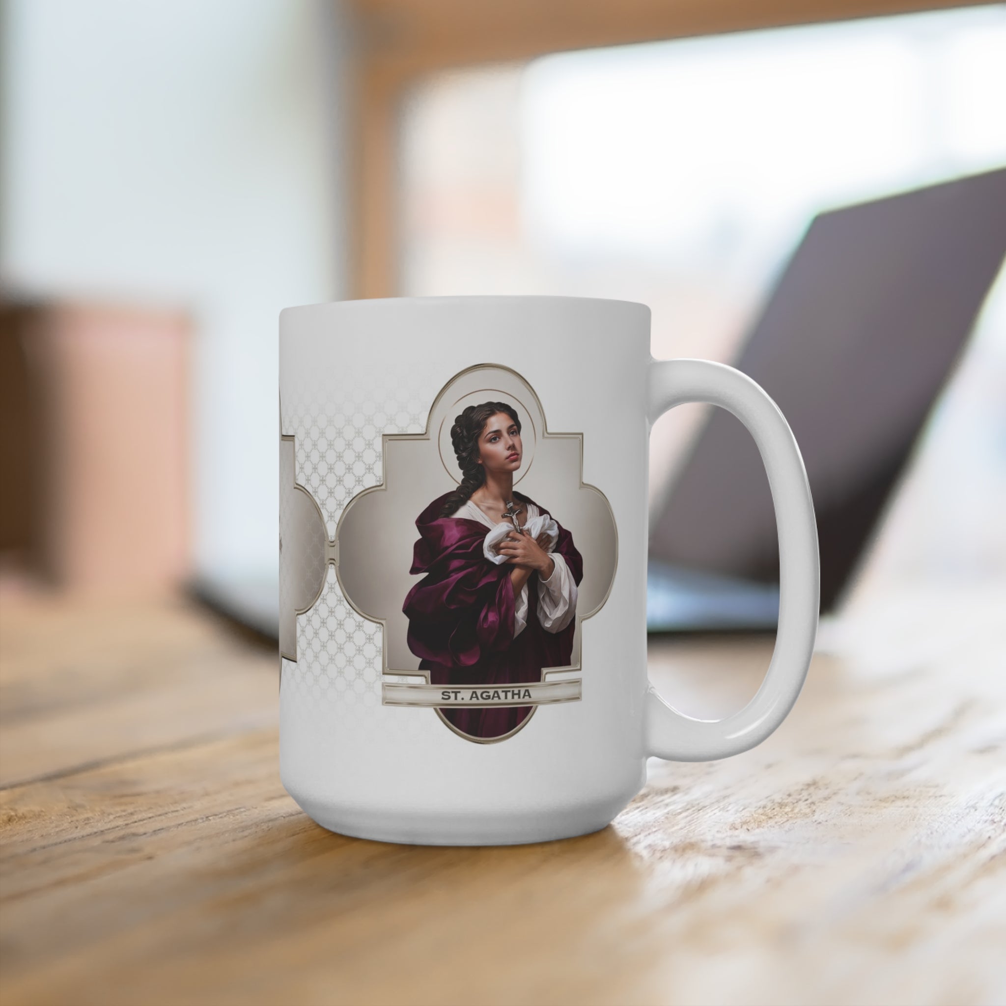 St. Agatha Ceramic Mug - VENXARA®