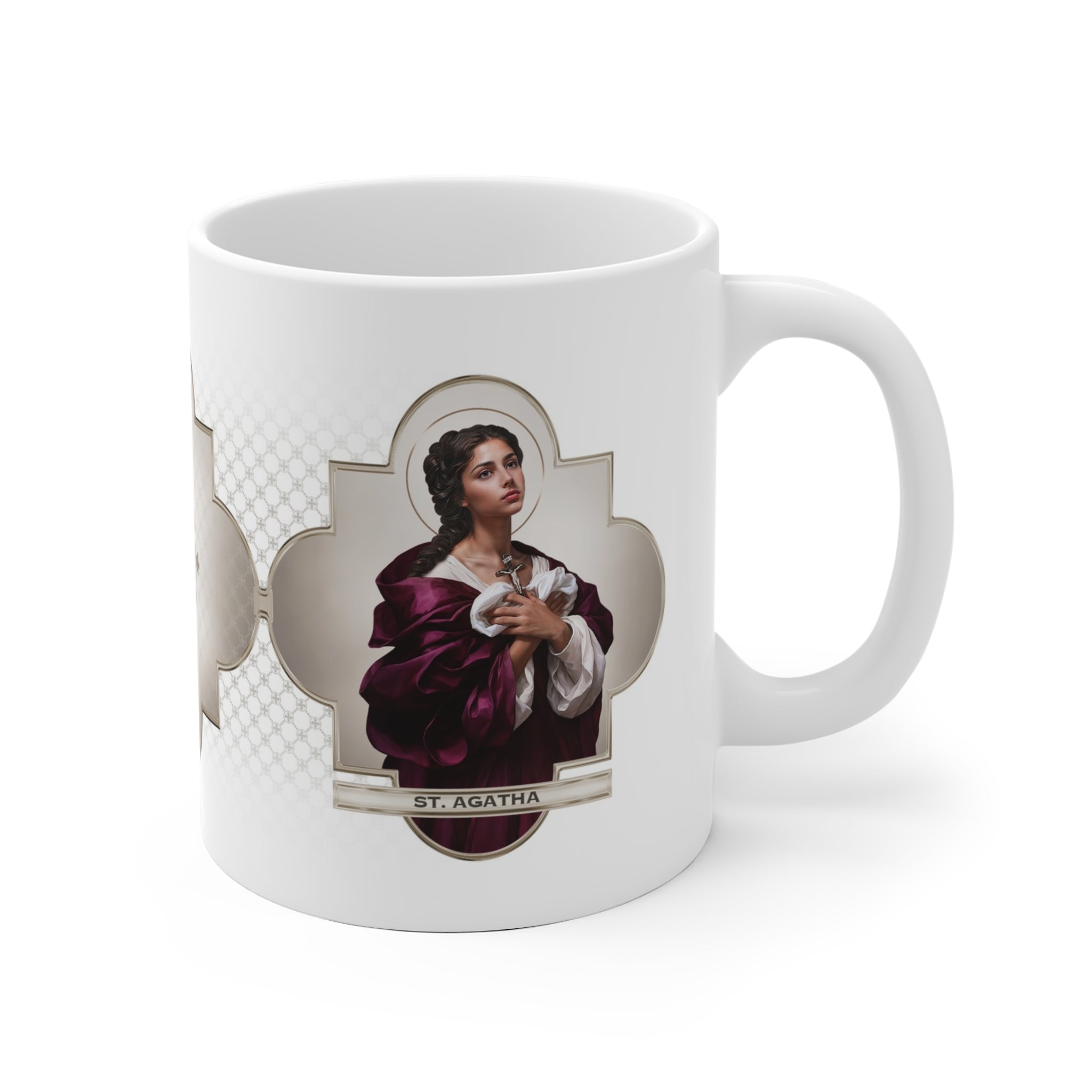 St. Agatha Ceramic Mug - VENXARA®