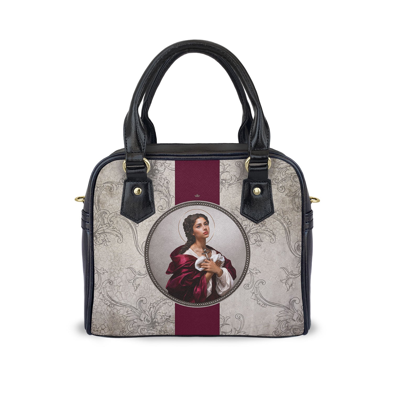 St. Agatha Medallion Handbag (Floral Patina) - VENXARA®