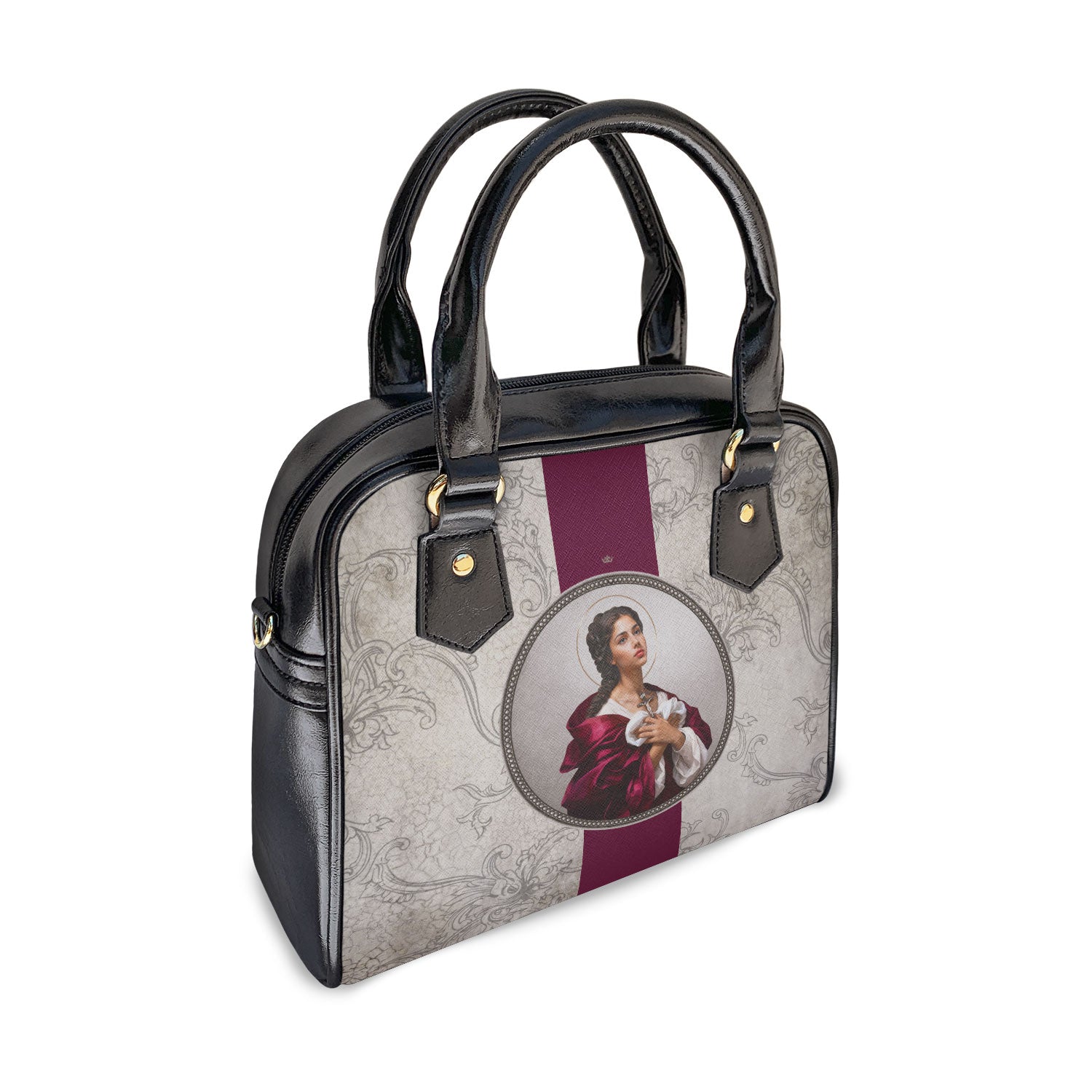 St. Agatha Medallion Handbag (Floral Patina) - VENXARA®