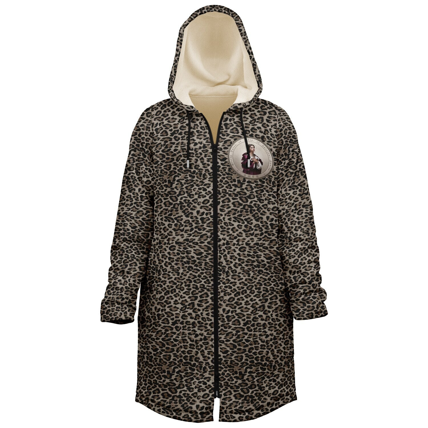 St. Agatha Zipper Microfleece Cloak (Bold Leopard) - VENXARA®