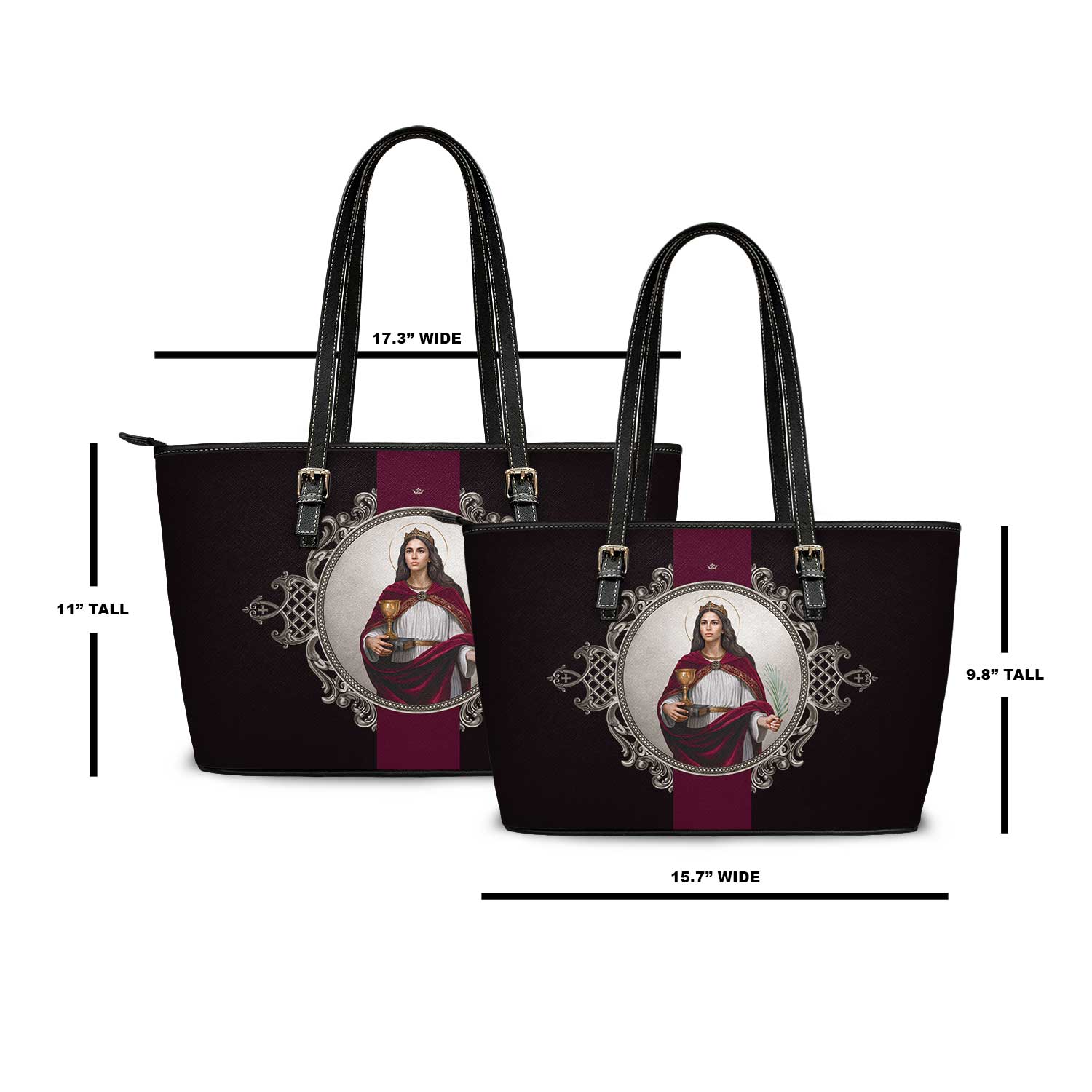 St. Barbara Medallion Tote Bag (Black) - VENXARA®