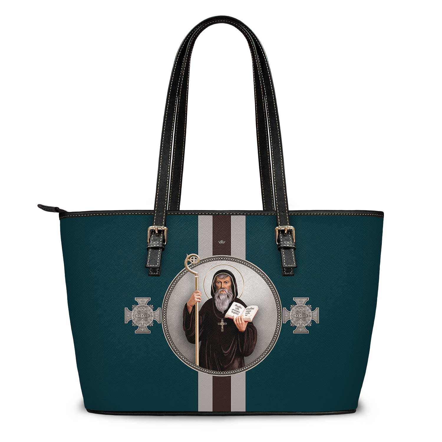 St. Benedict Medallion Tote Bag (Alzavola) - VENXARA®