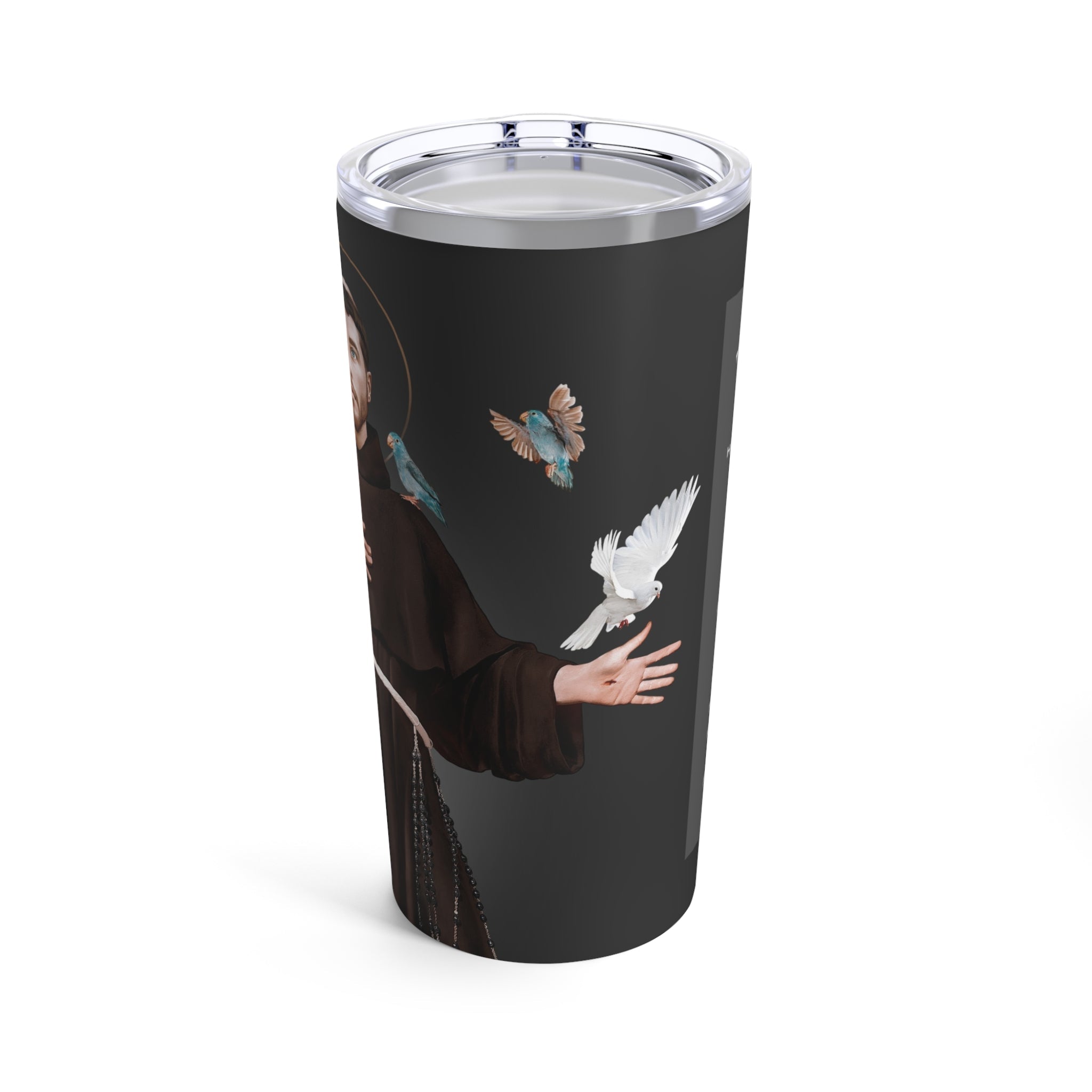 St. Francis of Assisi Lord's Prayer Tumbler 20 oz. (Ash) - VENXARA®