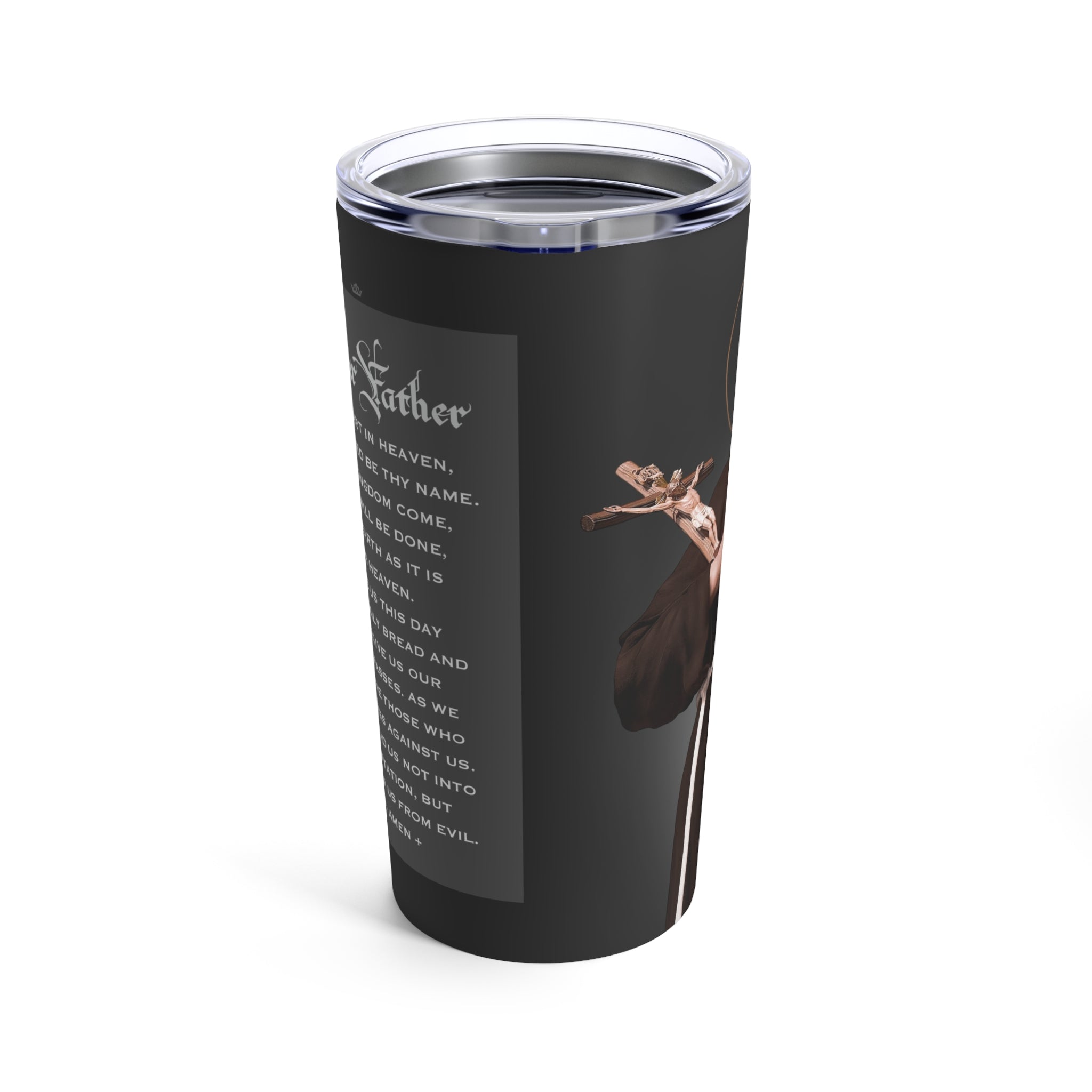 St. Francis of Assisi Lord's Prayer Tumbler 20 oz. (Ash) - VENXARA®