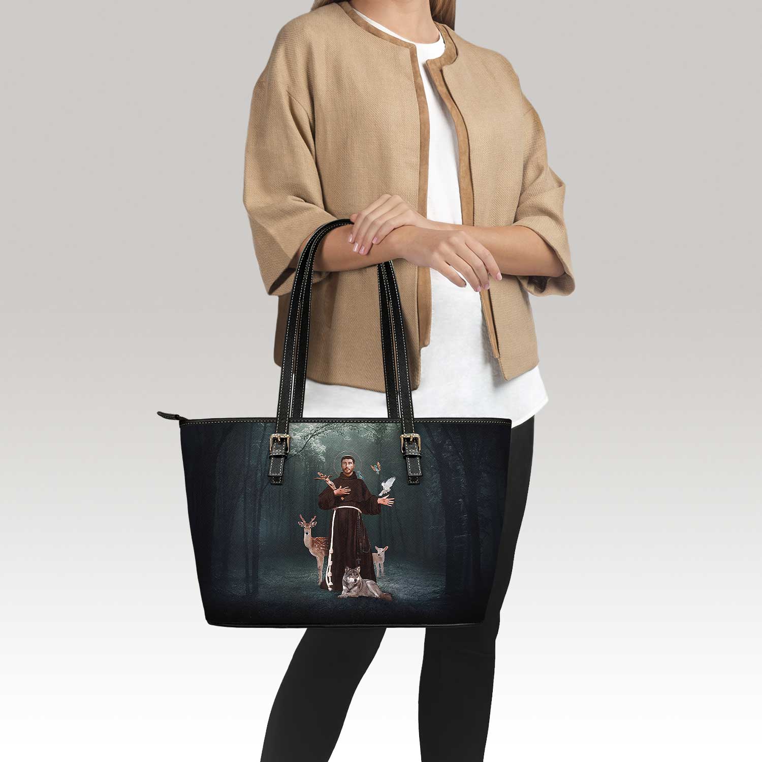 St. Francis of Assisi Tote Bag (Forest) - VENXARA®