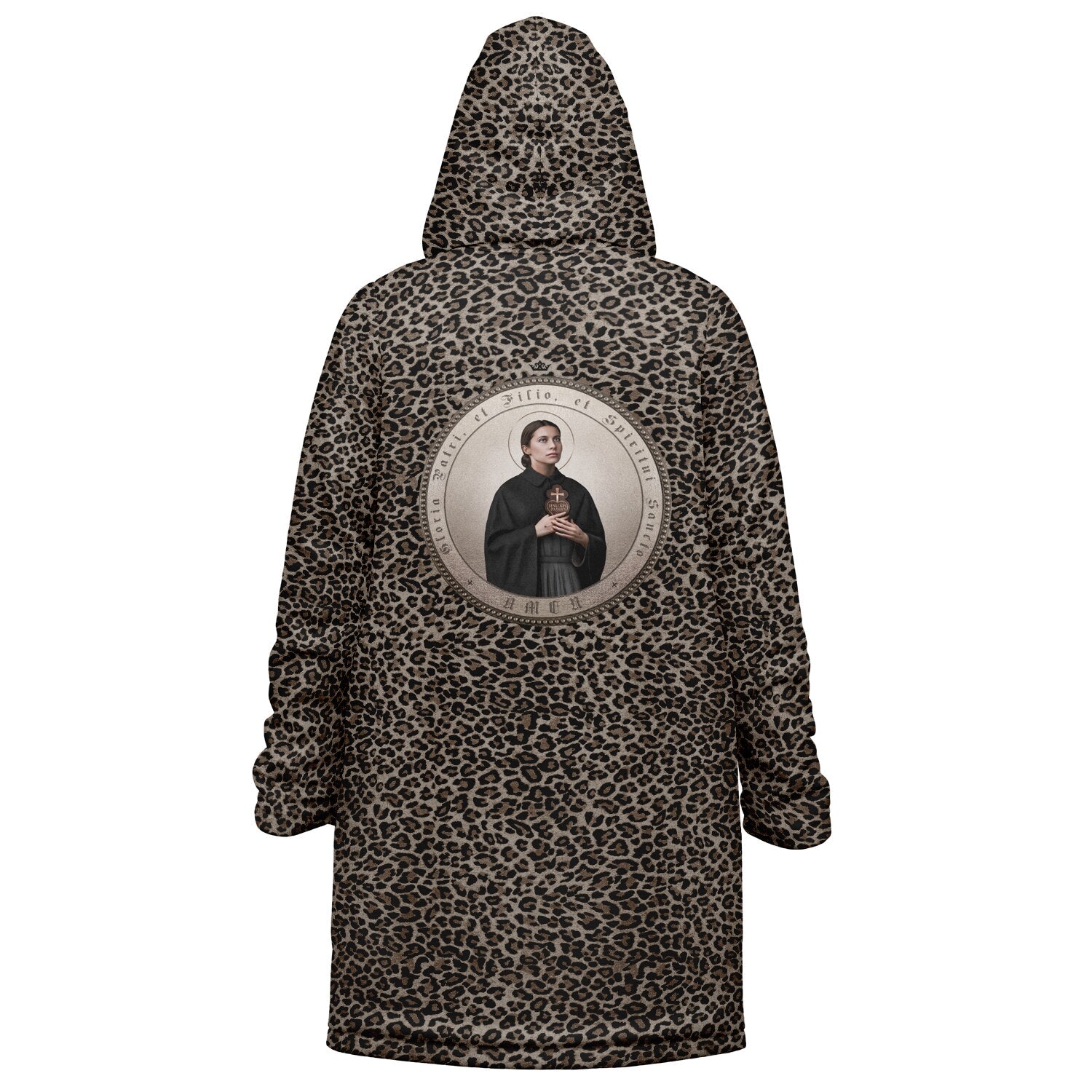 St. Gemma Galgani Zipper Microfleece Cloak (Bold Leopard) - VENXARA®