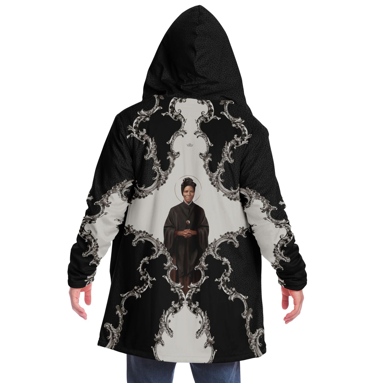 St. Josephine Bakhita Microfleece Cloak (Baroque Leopard) - VENXARA®