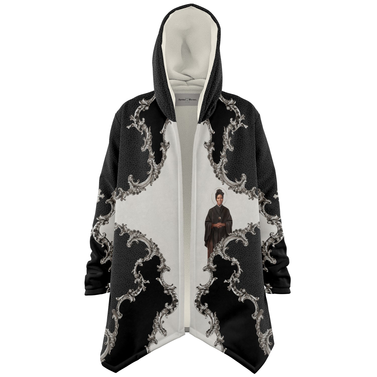 St. Josephine Bakhita Microfleece Cloak (Baroque Leopard) - VENXARA®