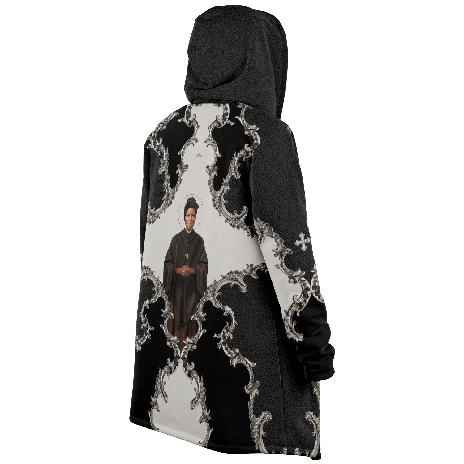 St. Josephine Bakhita Microfleece Cloak (Baroque Leopard) - VENXARA®