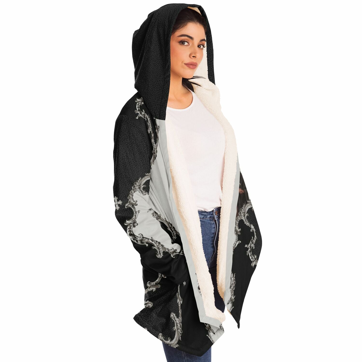 St. Josephine Bakhita Microfleece Cloak (Baroque Leopard) - VENXARA®