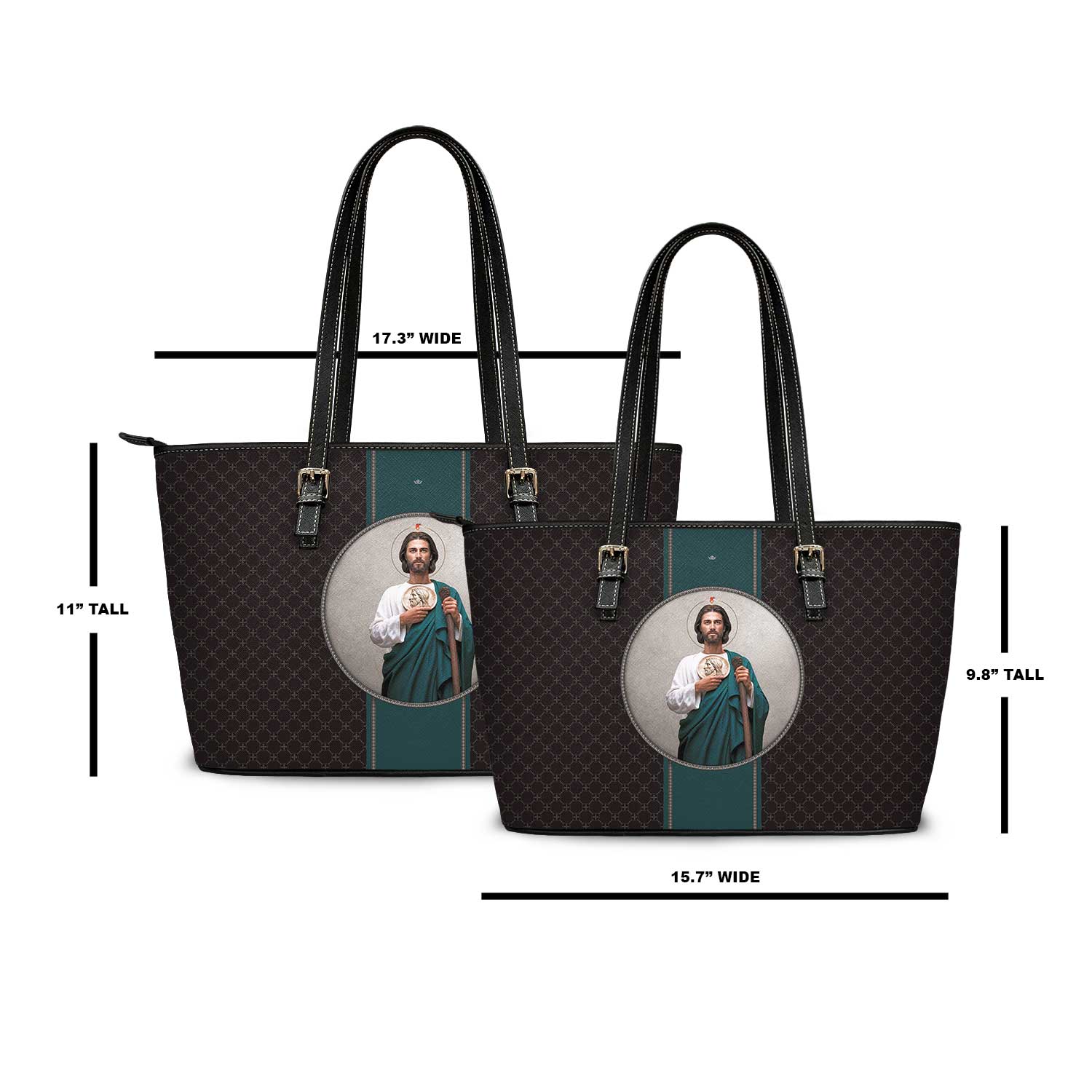 St. Jude Medallion Tote Bag (Charcoal) - VENXARA®