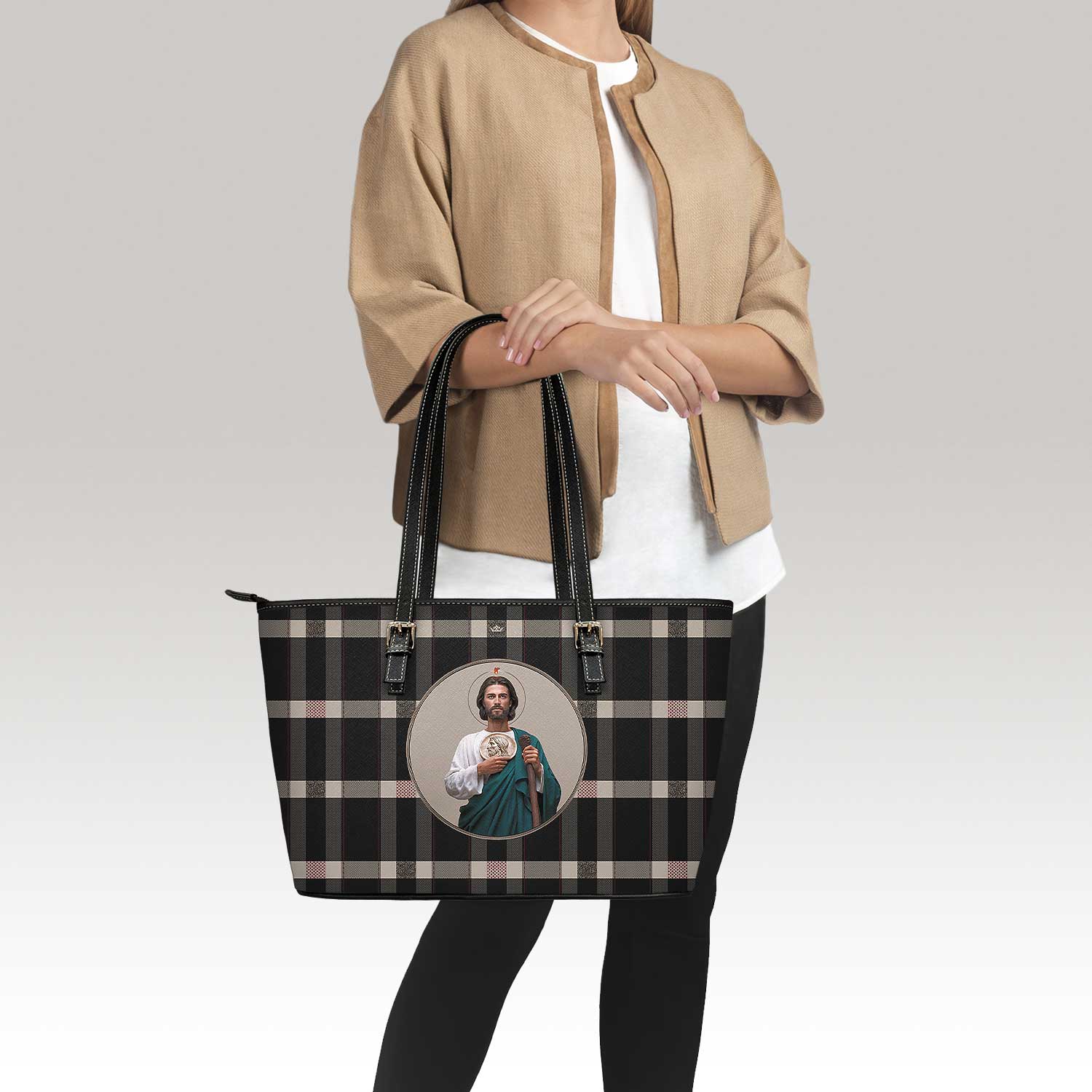 St. Jude Tote Bag (Plaid) - VENXARA®