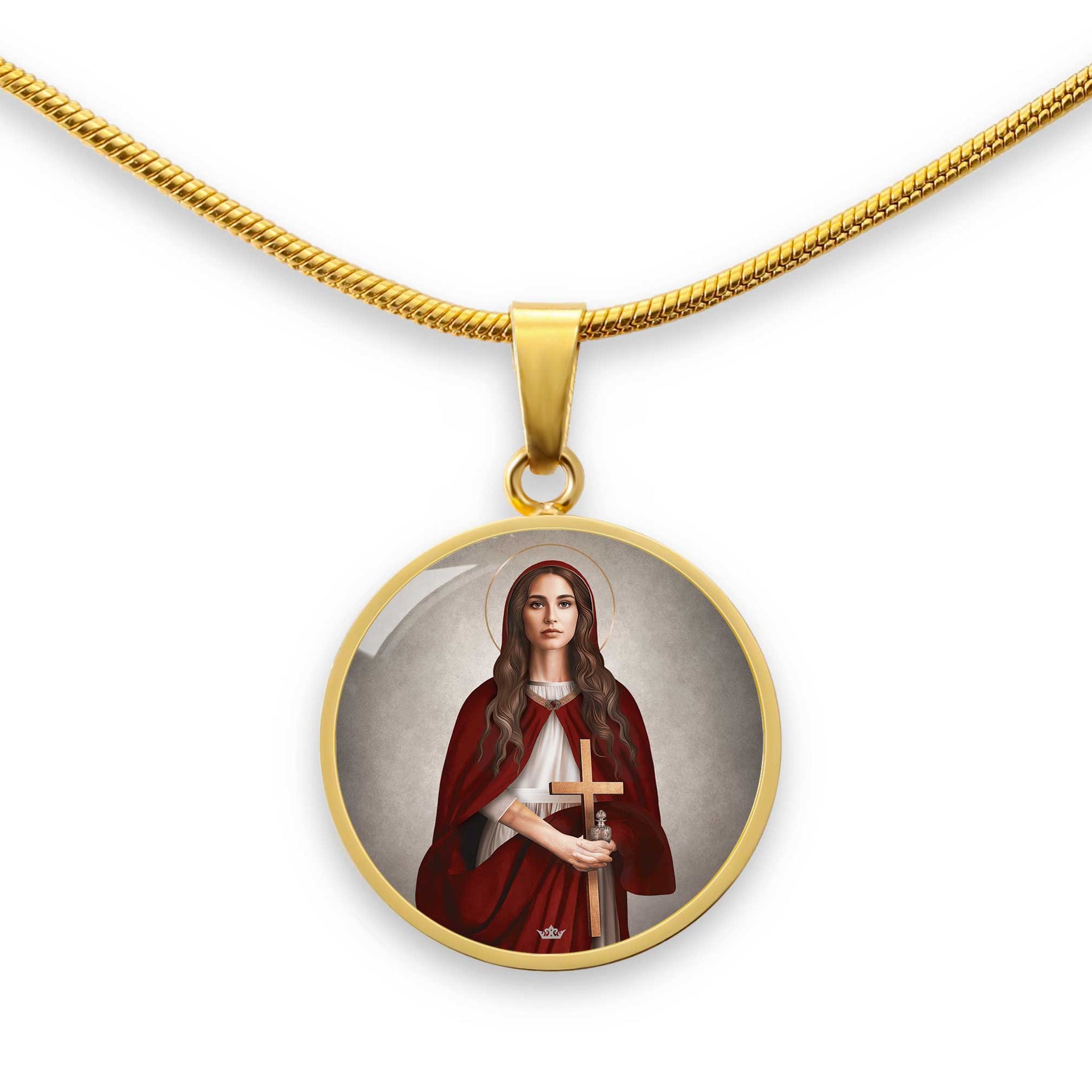 St. Mary Magdalene Pendant Necklace - Gold