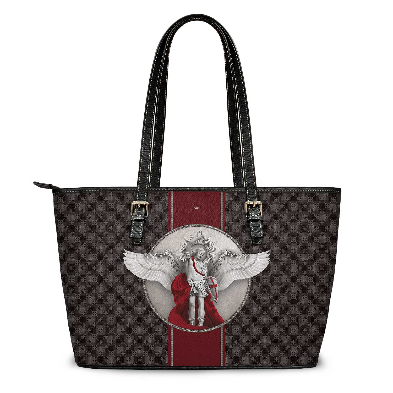 St. Michael the Archangel Medallion Tote Bag (Charcoal) - VENXARA®