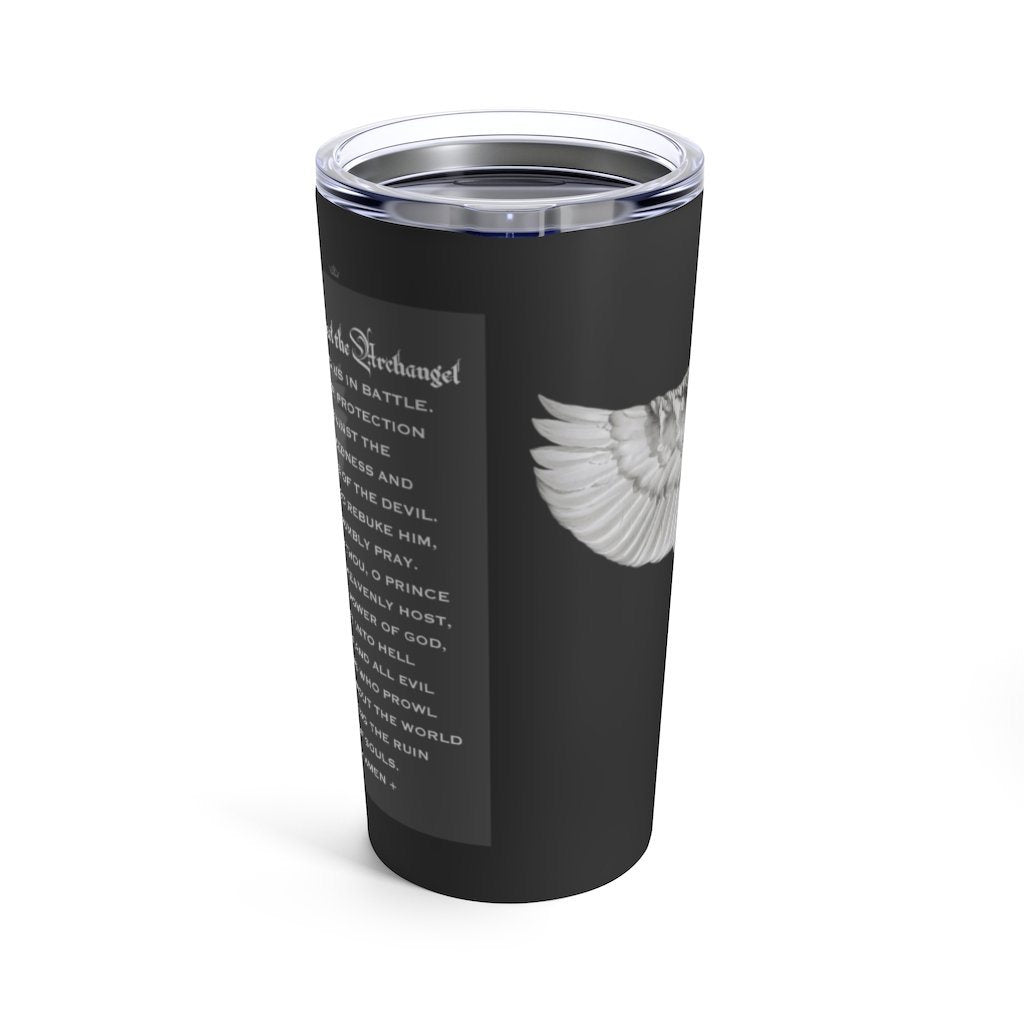 St. Michael the Archangel Prayer Tumbler 20 oz. (Ash) - VENXARA®