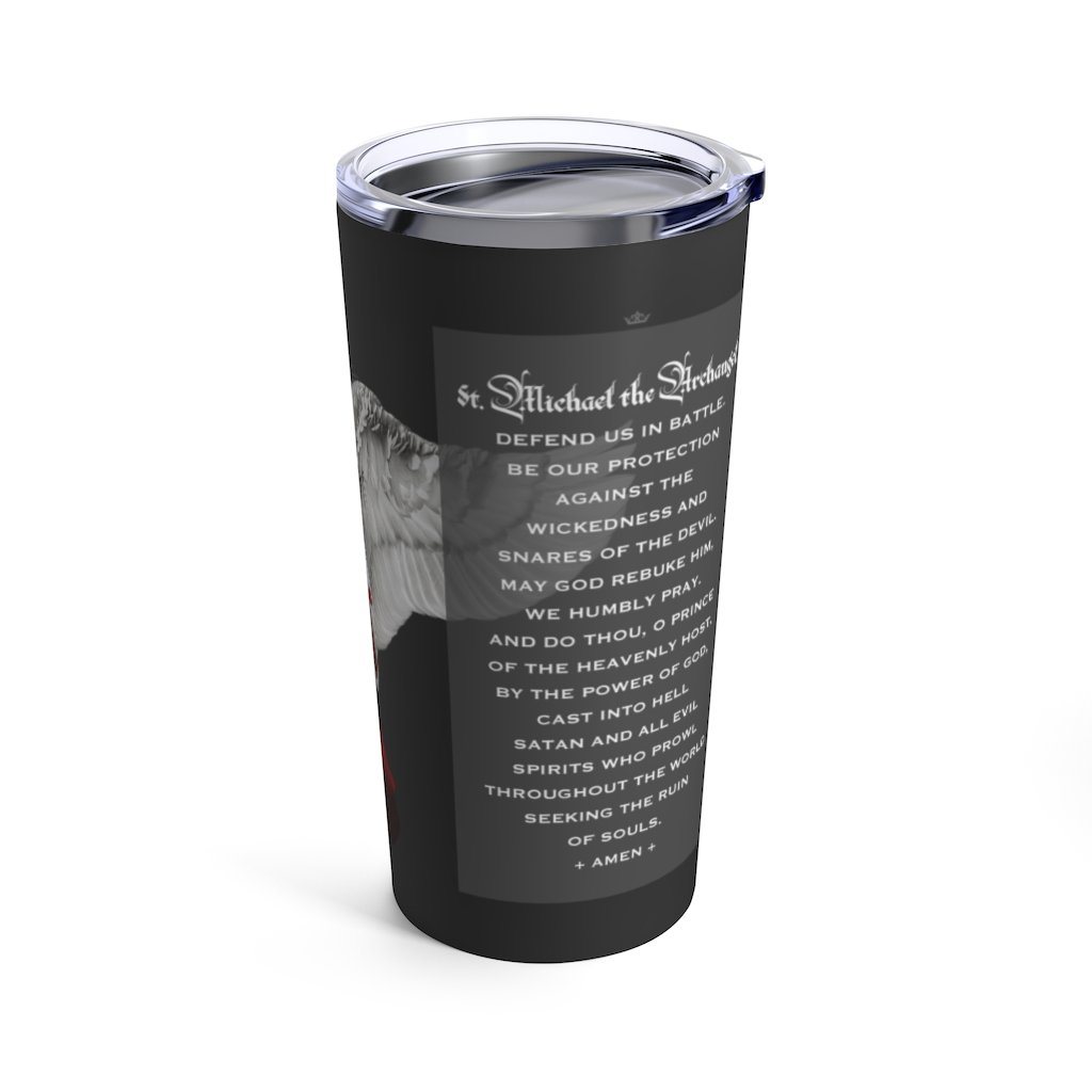 St. Michael the Archangel Prayer Tumbler 20 oz. (Ash) - VENXARA®