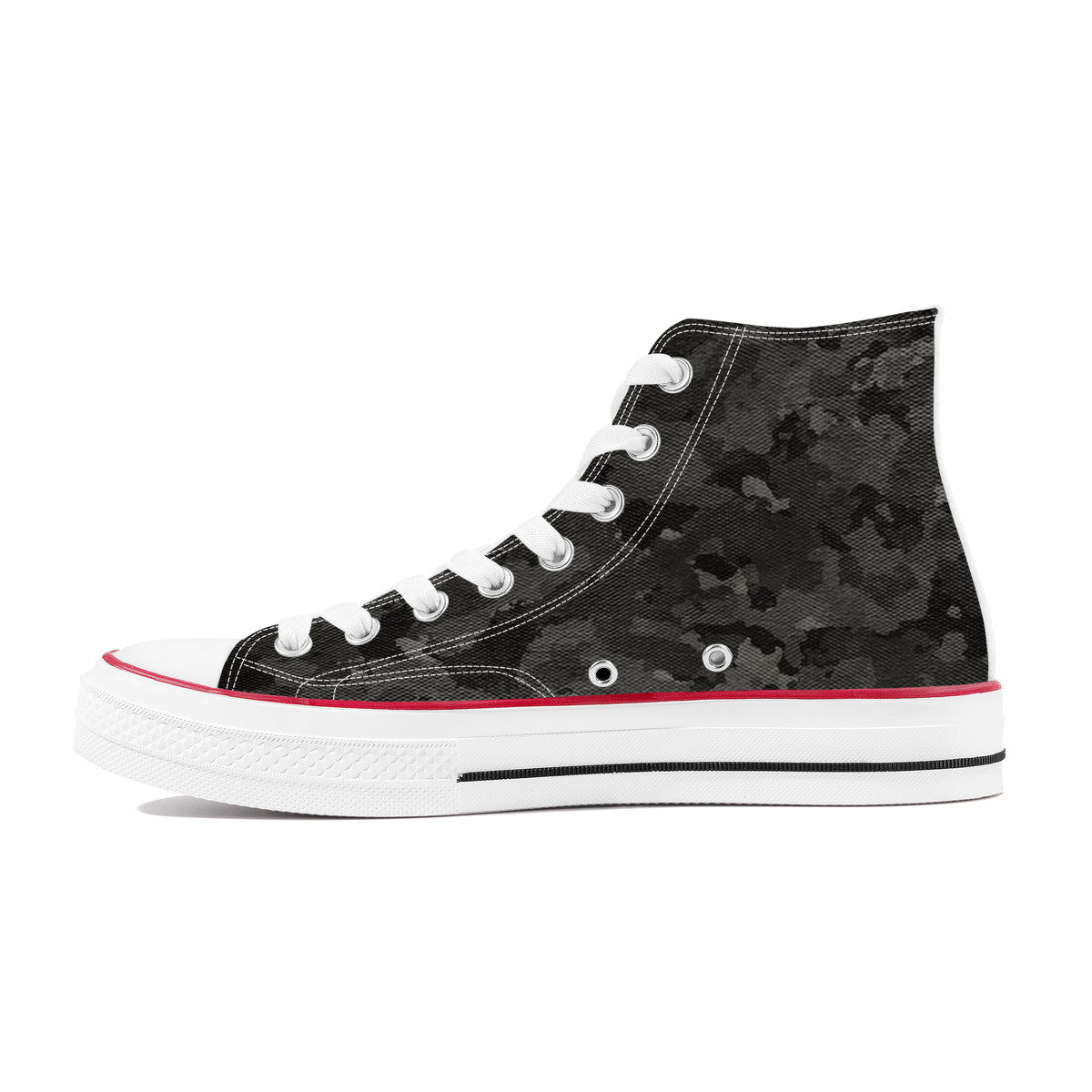 St. Michael the Archangel Victorious Classic Canvas High Top Shoes (Black Camo) - VENXARA®