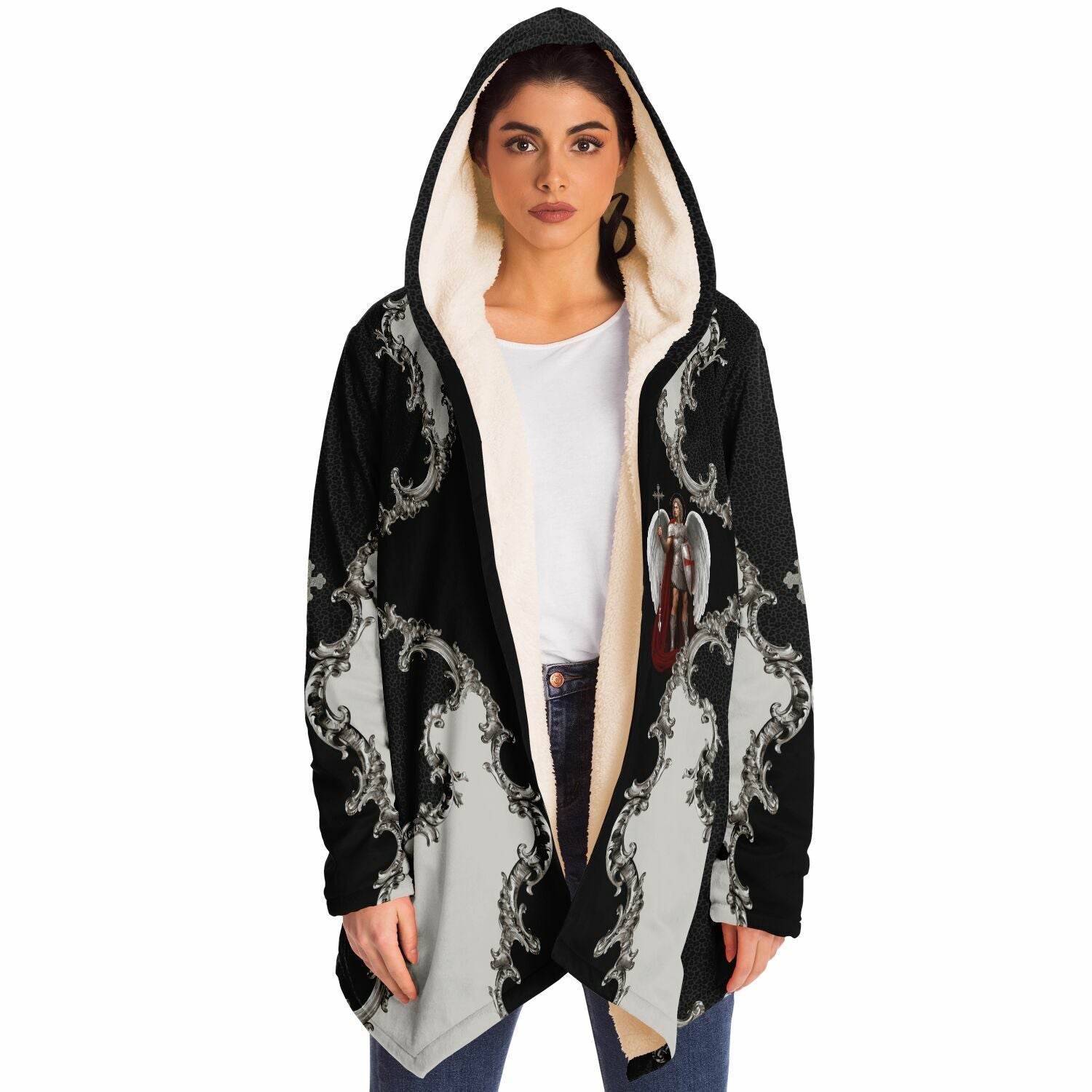 St. Michael the Archangel Victorious Microfleece Cloak (Baroque Leopard) - VENXARA®