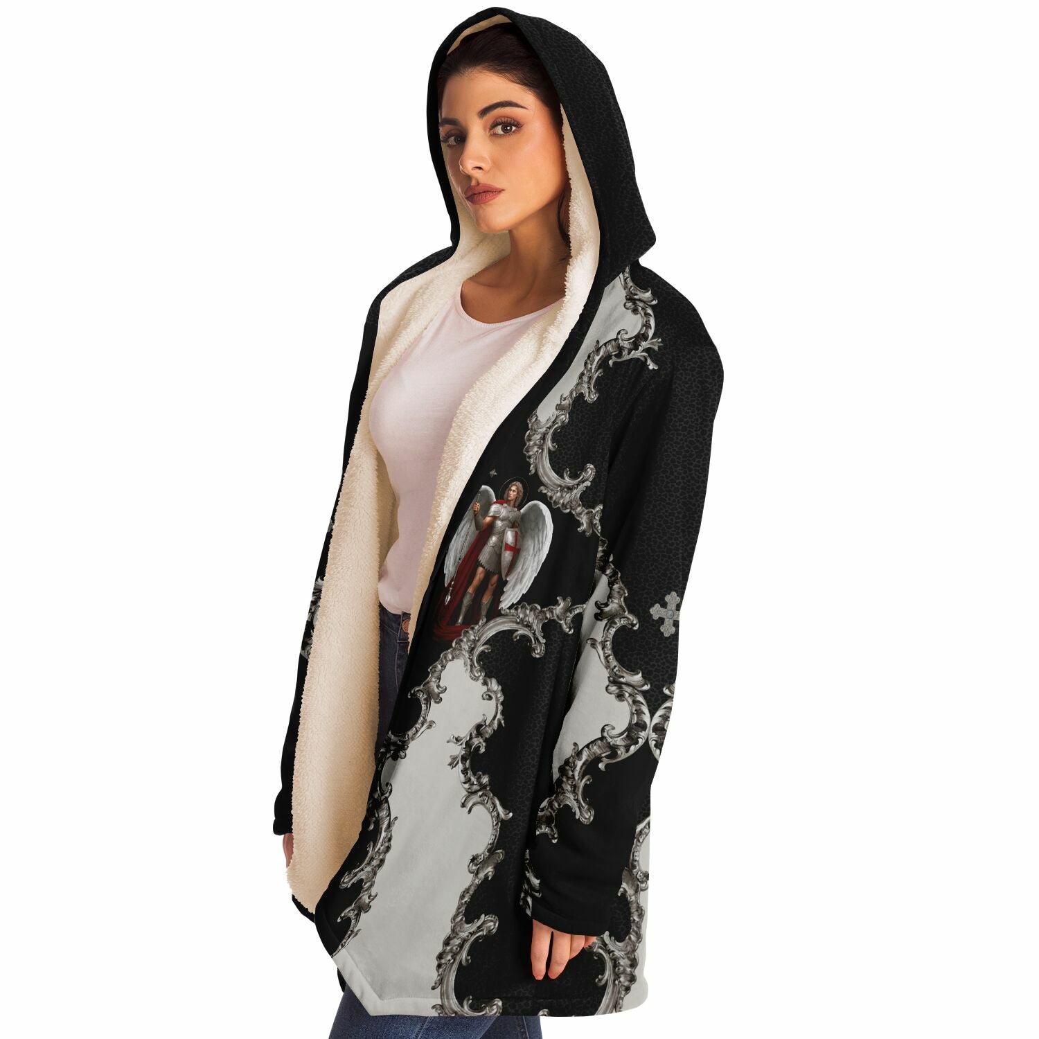 St. Michael the Archangel Victorious Microfleece Cloak (Baroque Leopard) - VENXARA®