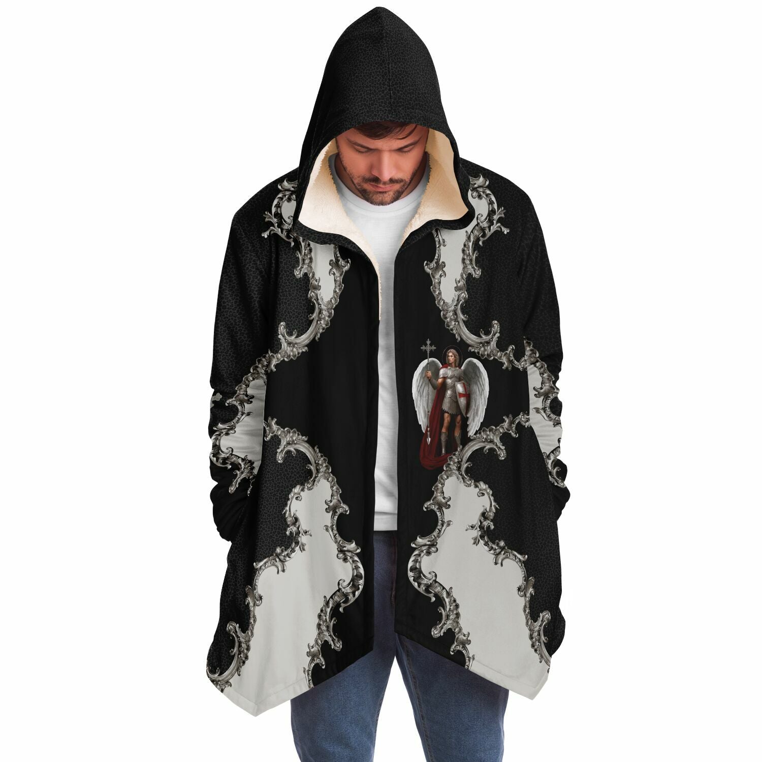 St. Michael the Archangel Victorious Microfleece Cloak (Baroque Leopard) - VENXARA®