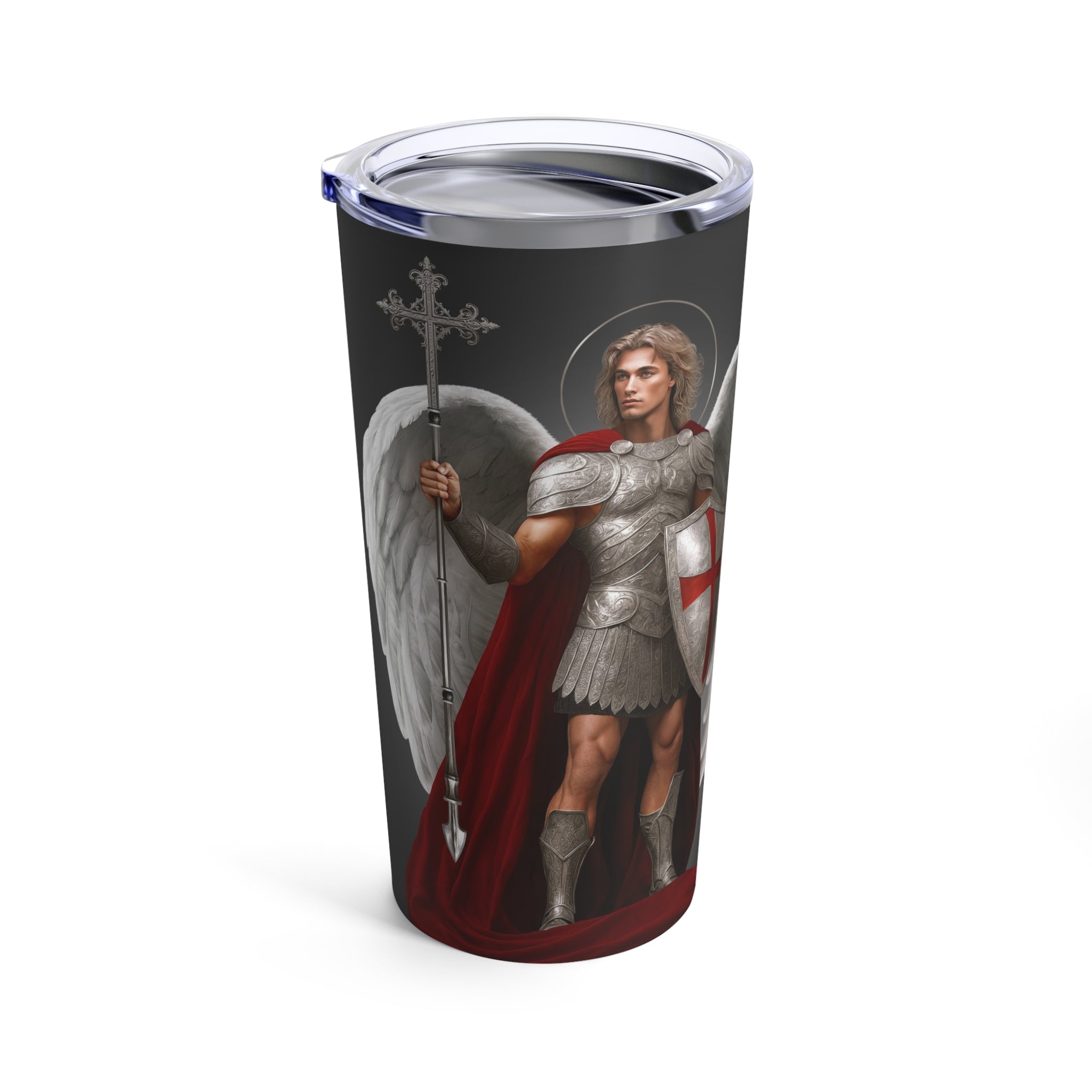 St. Michael the Archangel Victorious Tumbler 20 oz. (Ash) - VENXARA®