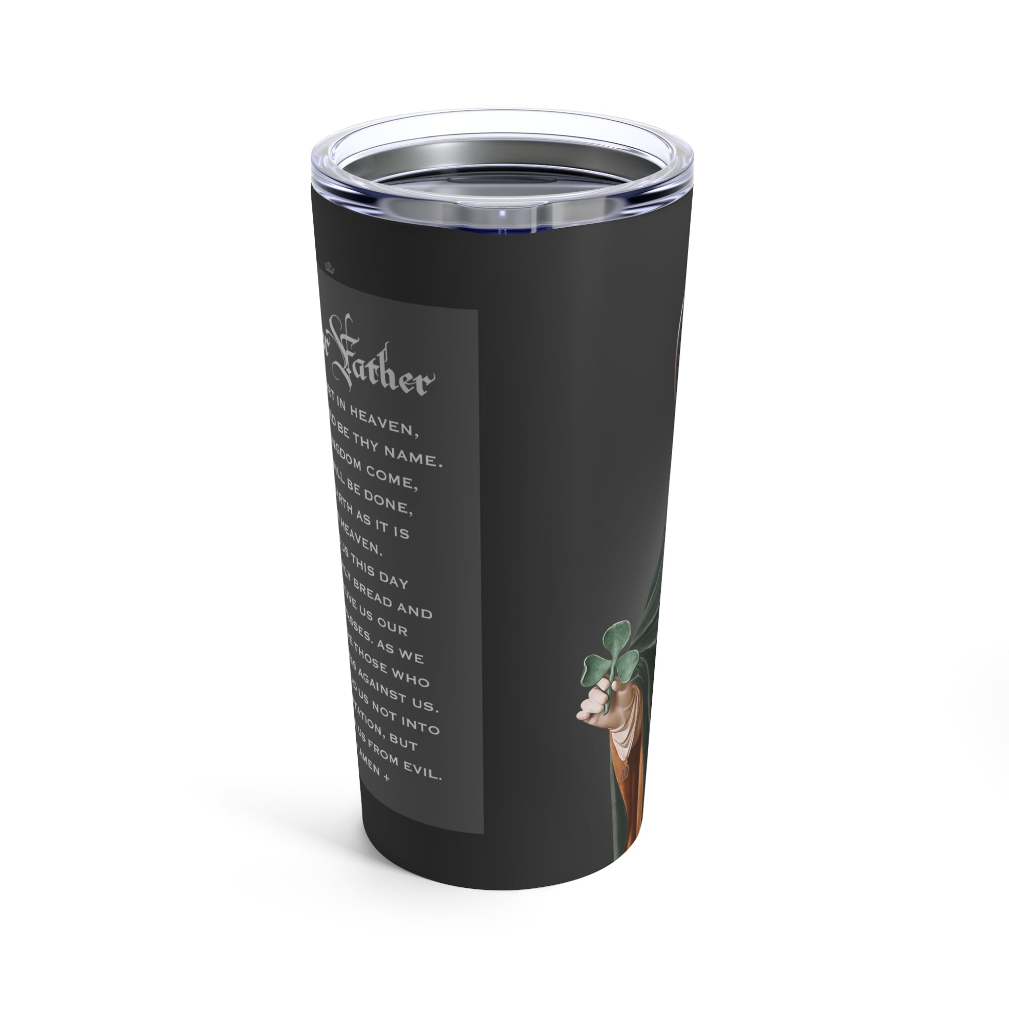 St. Patrick Lord's Prayer Tumbler 20 oz. (Ash) - VENXARA®