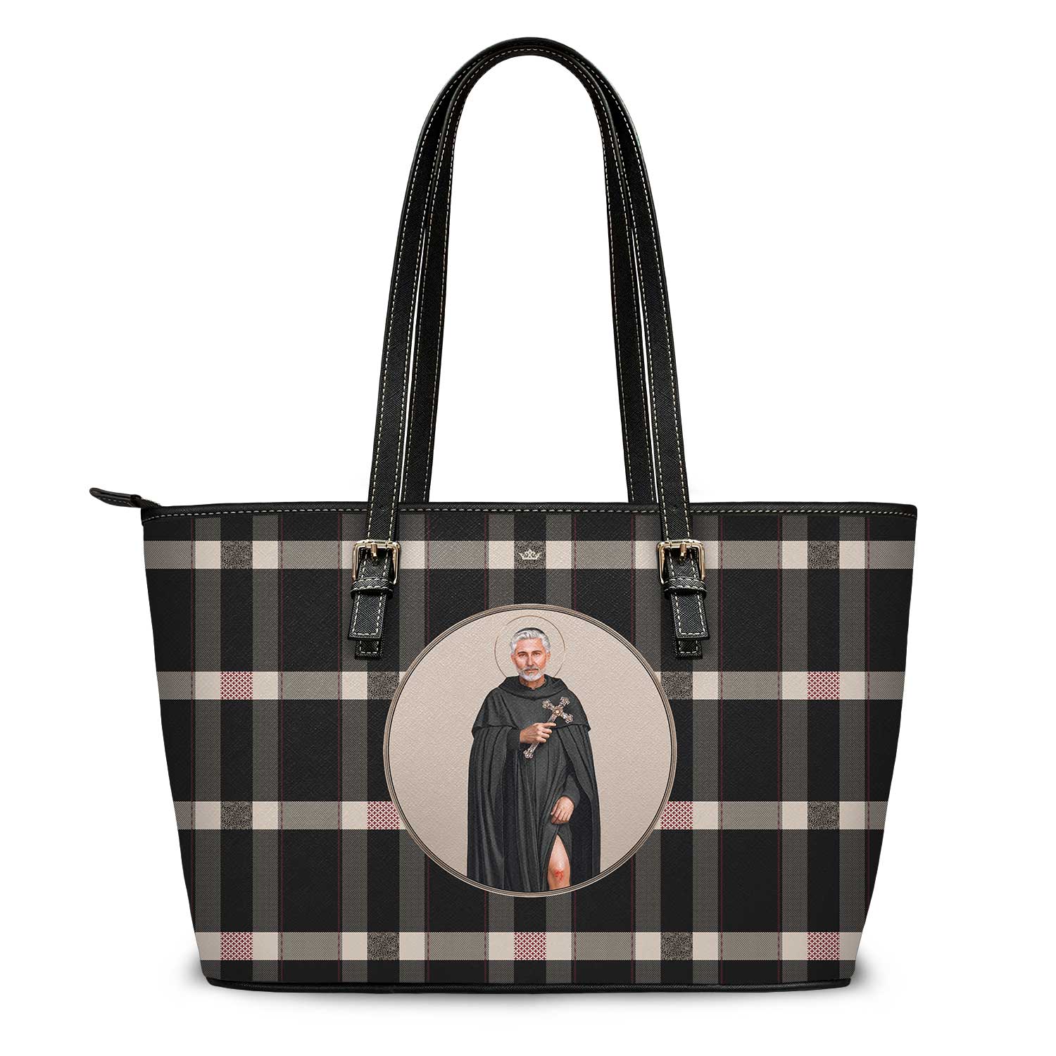 St. Peregrine Tote Bag (Plaid) - VENXARA®