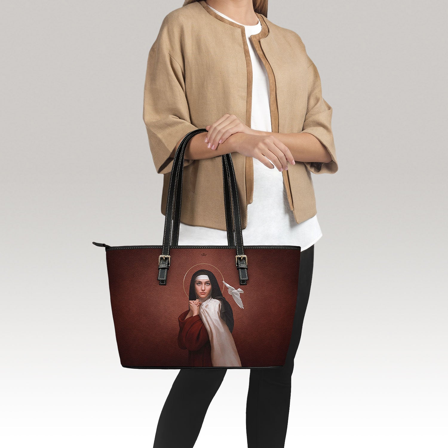 St. Teresa of Avila Tote Bag (Currant) - VENXARA®