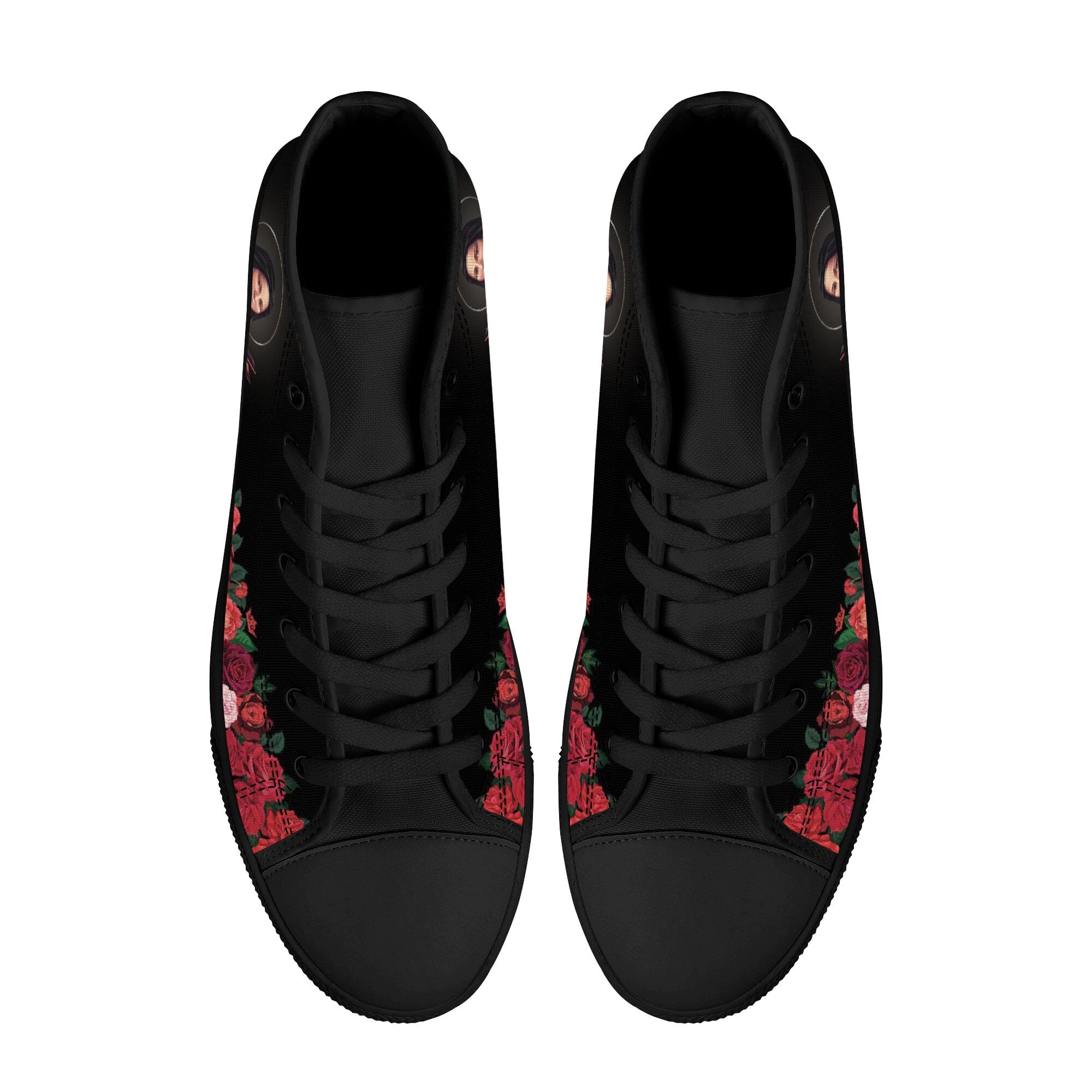 St. Therese of Lisieux Canvas High Top Shoes (Black/Black) - VENXARA®