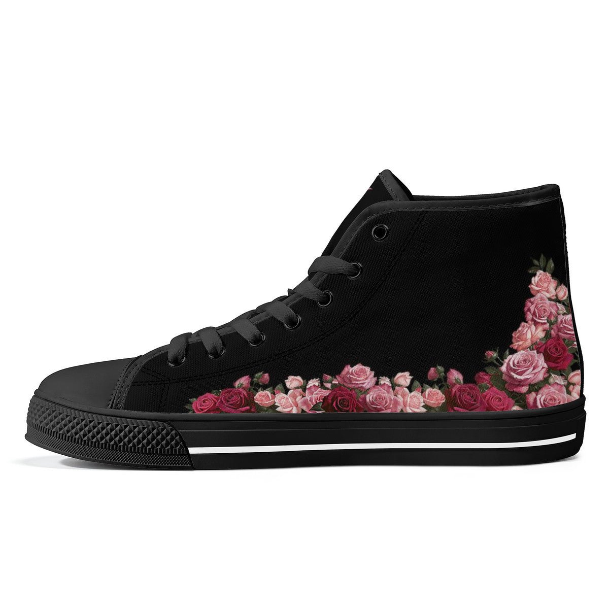 St. Therese of Lisieux Comfort Canvas High Top Shoes (Black/Black) - VENXARA®