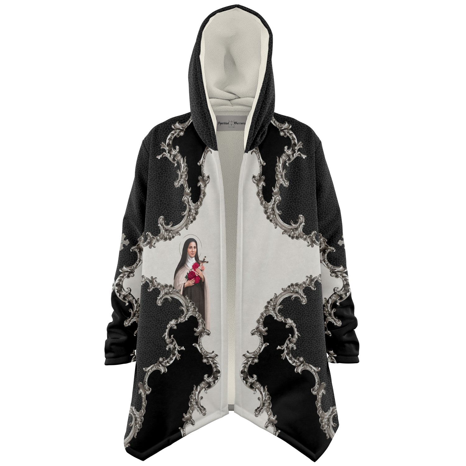 St. Therese of Lisieux Microfleece Cloak (Baroque Leopard) - VENXARA®