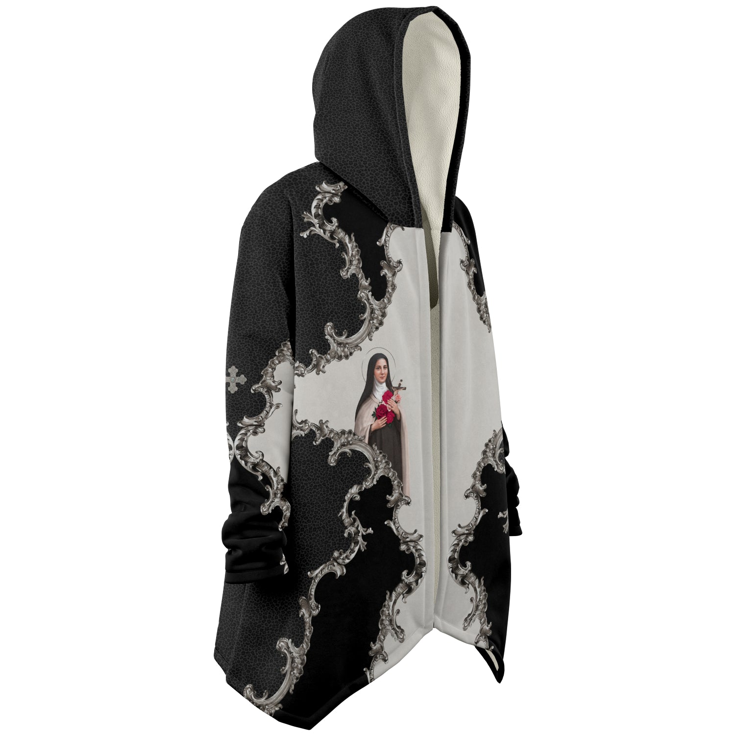 St. Therese of Lisieux Microfleece Cloak (Baroque Leopard) - VENXARA®