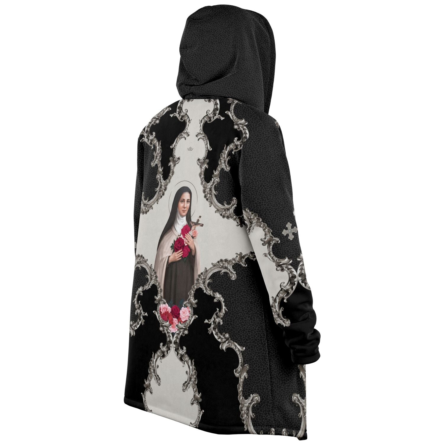 St. Therese of Lisieux Microfleece Cloak (Baroque Leopard) - VENXARA®