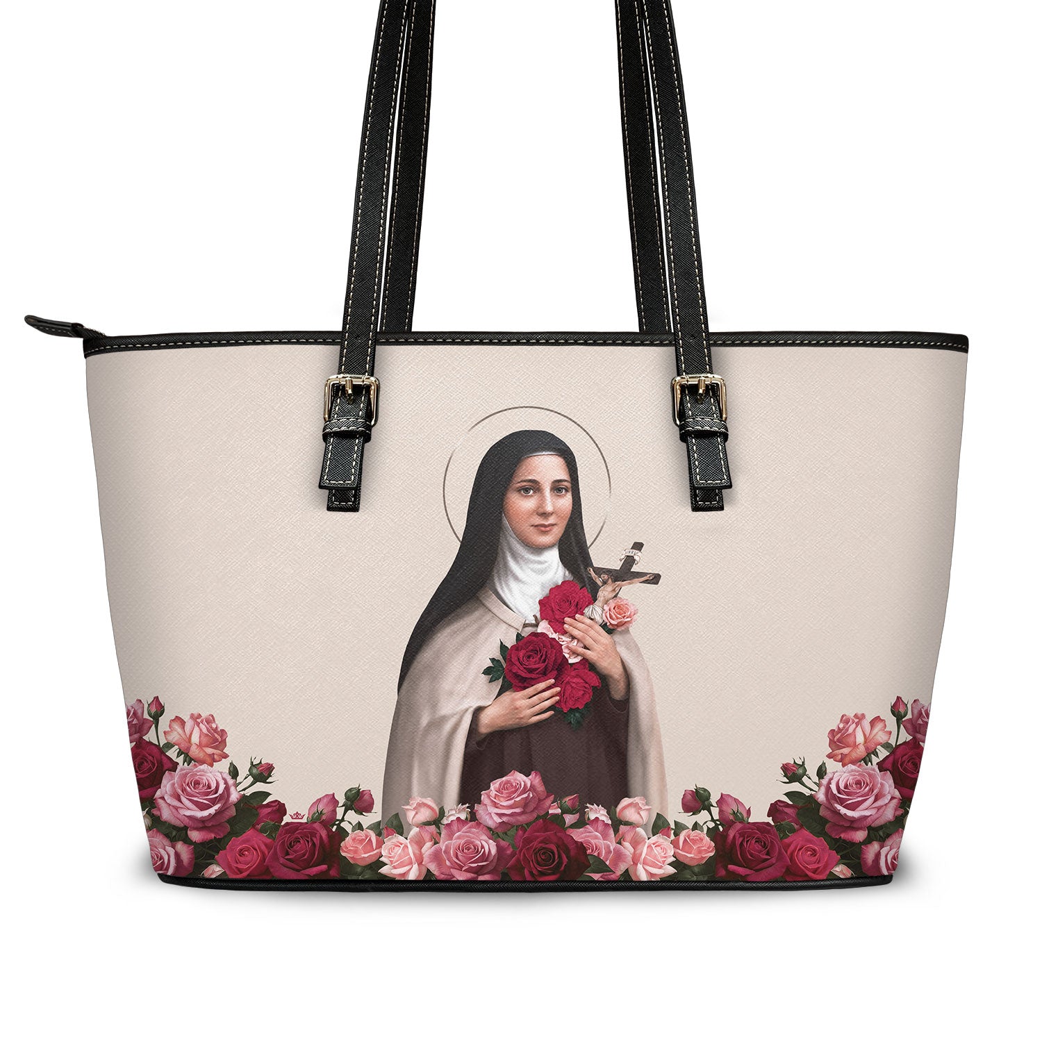 St. Therese of Lisieux Tote Bag (Sand) - VENXARA®