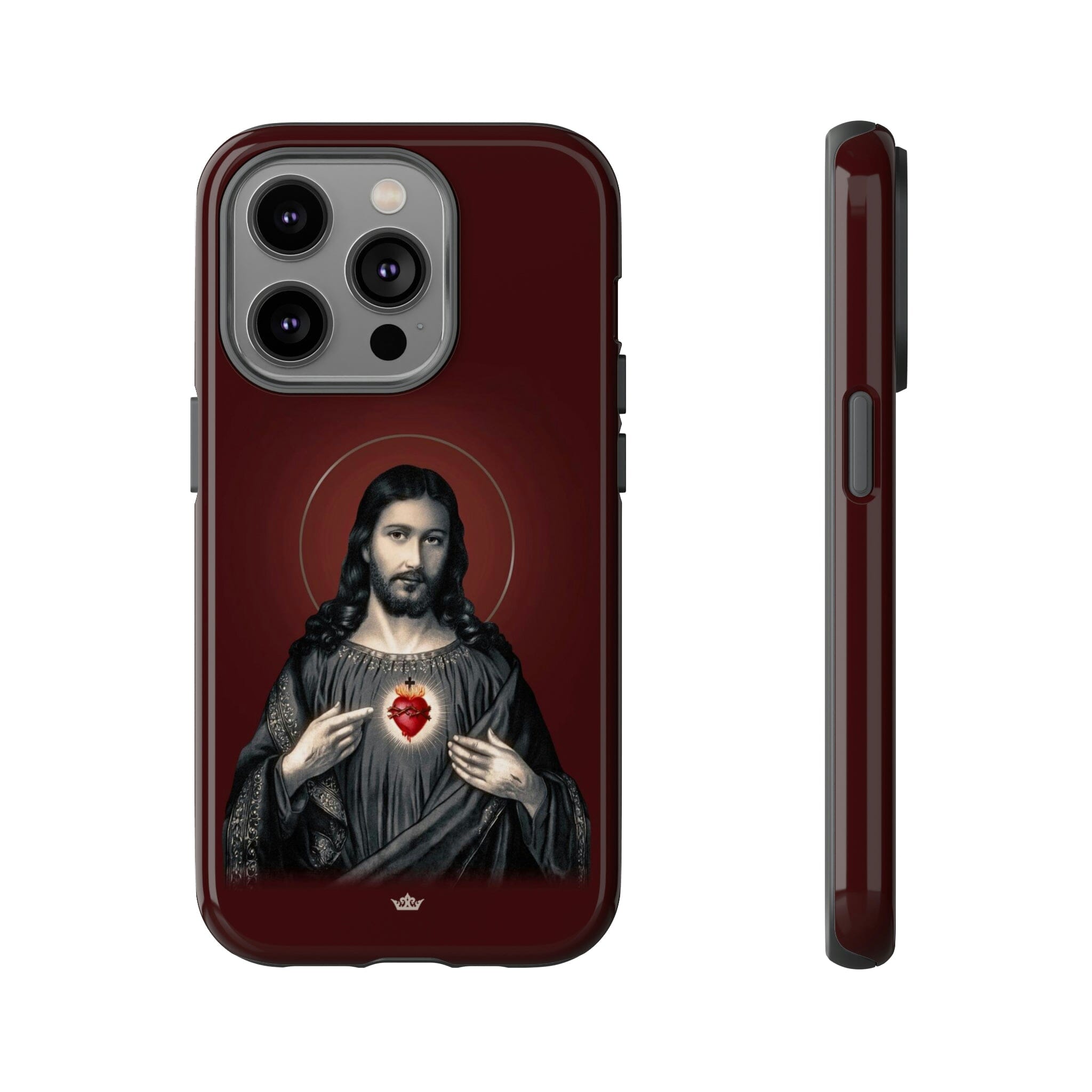 Sacred Heart of Jesus Hard Phone Case Garnet